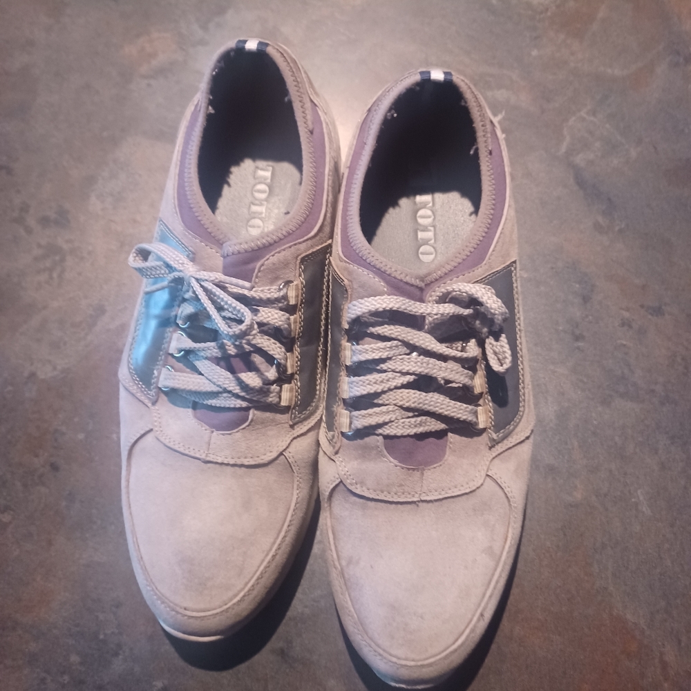 TOTO GRAY SUEDE MEN'S FASHION SNEAKERS 11.5